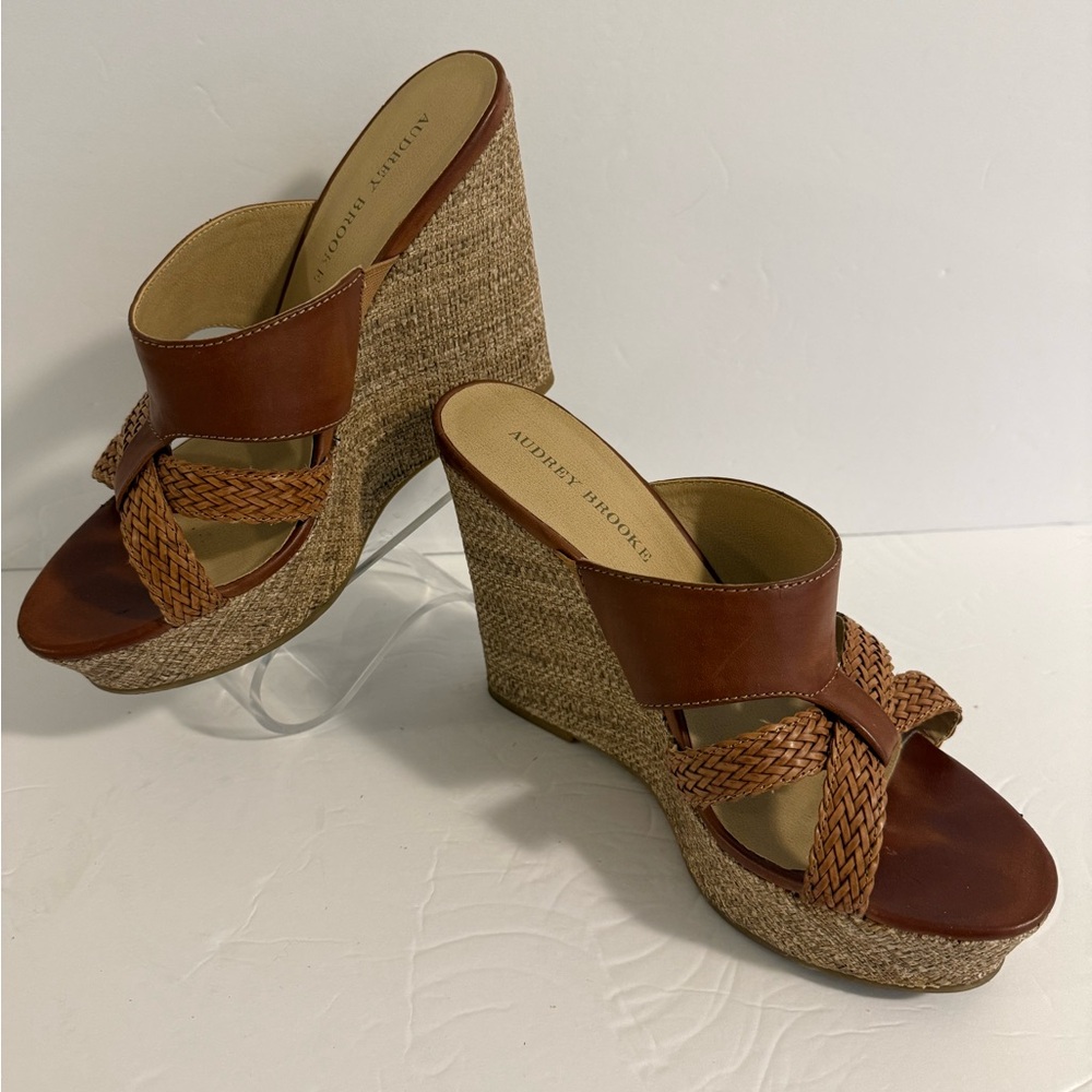 LIKE NEW‼️Audrey Brooke “Ebony” Wedge Sandal -8.5M